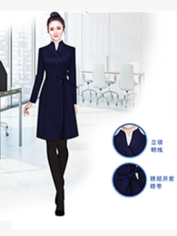 高端大衣定制，藏藍(lán)色時(shí)尚女士大衣，高端女士大衣